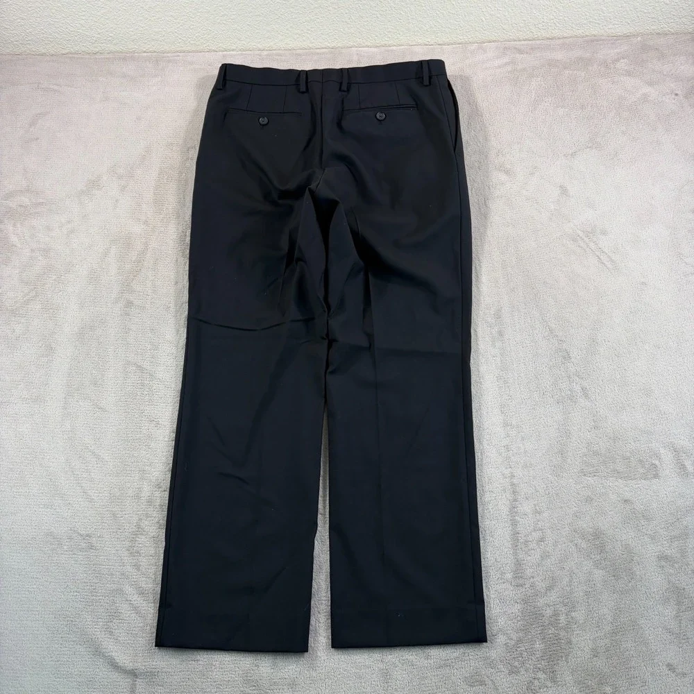 BANANA‎ REPUBLIC Classic Fit Trouser Pants 33x30 Black Wool Straight Leg Dressy